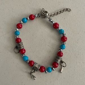 vintage beaded indie bracelet w/ box